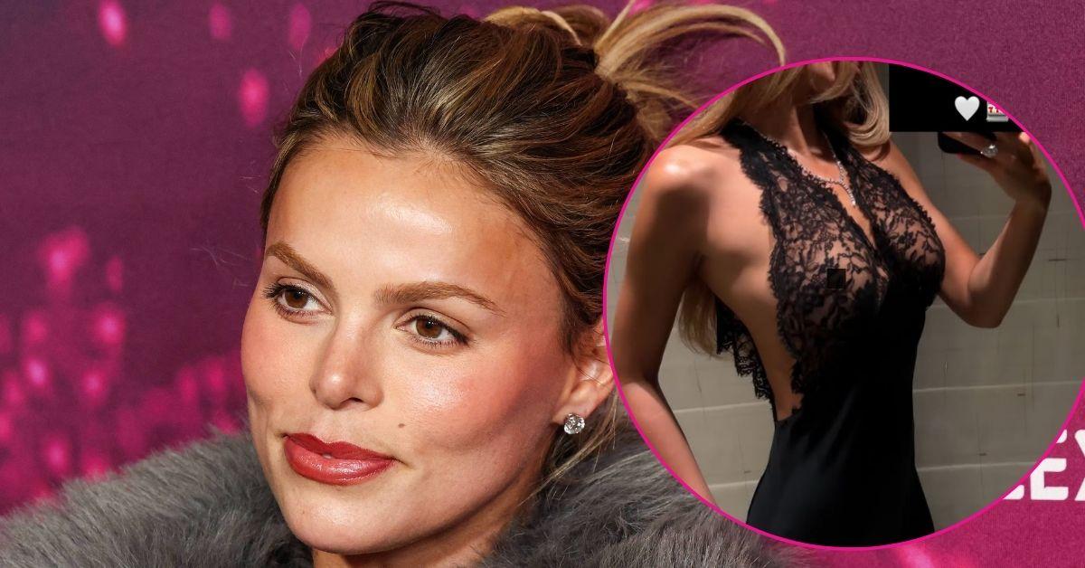 brooks nader racy black dress birthday photo