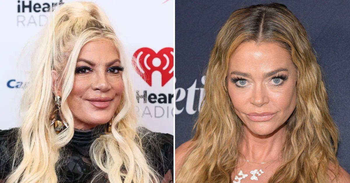 Composite photo of Tori Spelling and Denise Richards