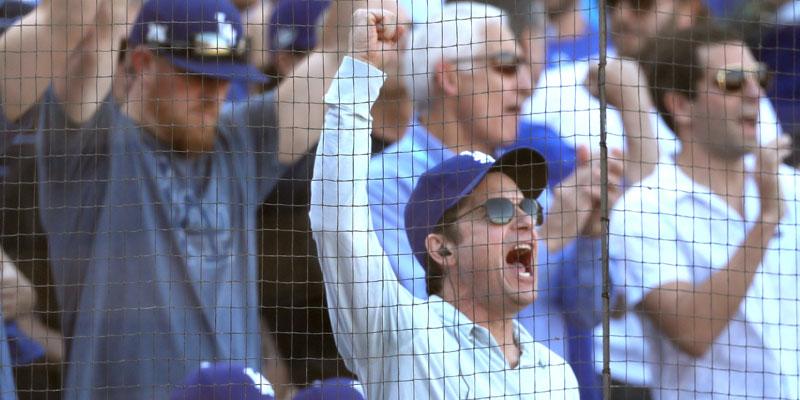 Jason Bateman is a big time Dodgers Fan. Jason is seen being thrilled after  the Los Angeles Dodgers defeated the New York Mets by the final score of  5-2 in Game 2