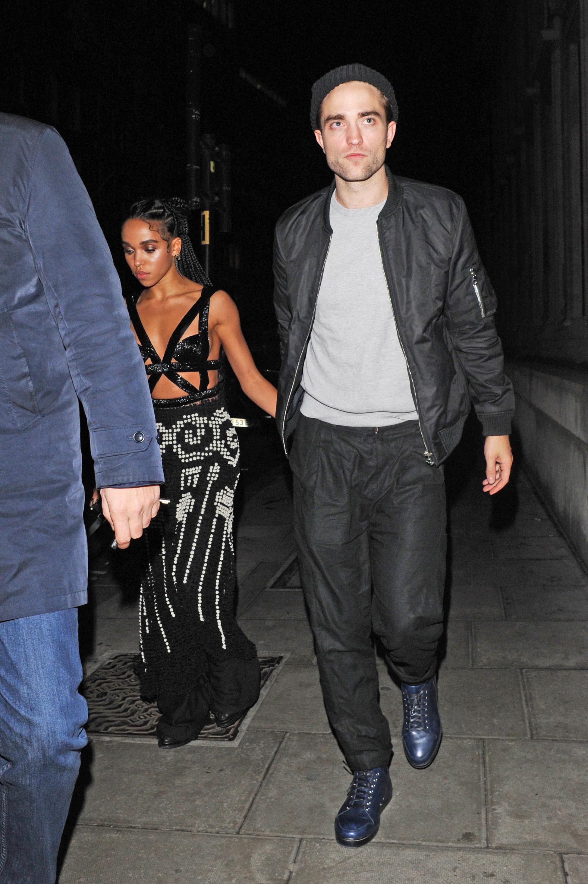 Robert Pattinson and FKA Twigs arrives at Warner Music Brit Awards afterparty