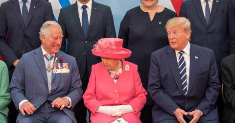 Photo of King Charles, Queen Elizabeth II and Donald Trump