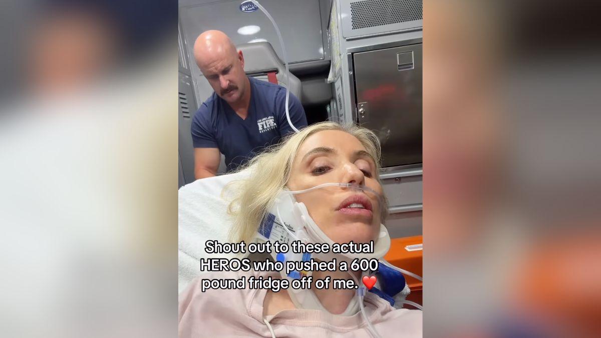 Image of She shared footage from her ambulance ride after the accident.