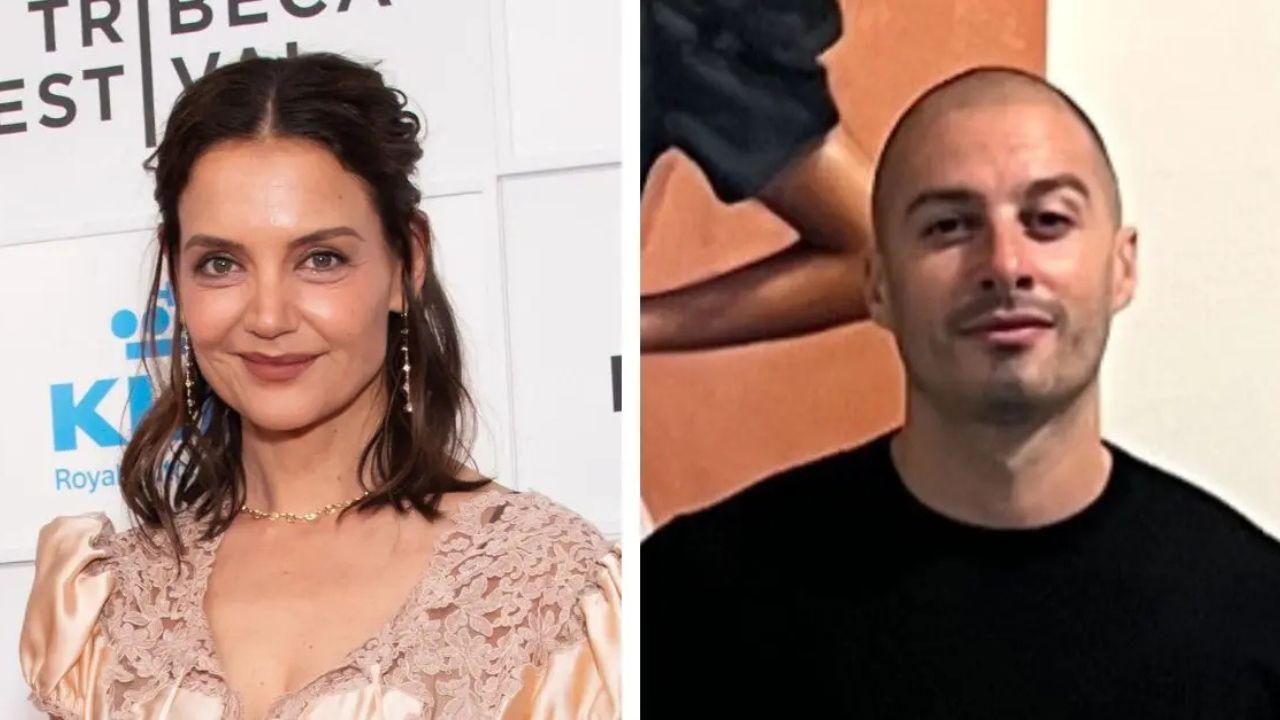 Split photo of Katie Holmes & Jason Bard Yarmosky