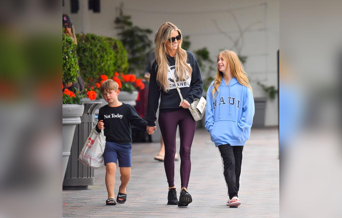 hp christina haack out with kids in newport beach