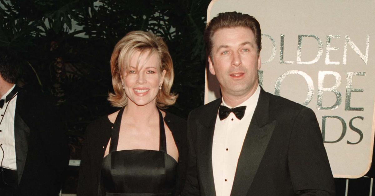 Photo of Kim Basinger; picture of Alec Baldwin.