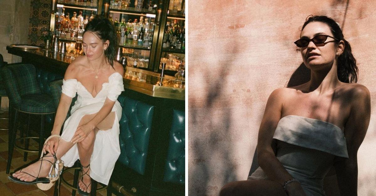 image of Lily James is enjoying her summer vacation.