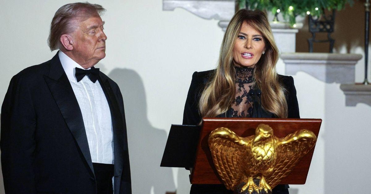 image of Melania Trump shared news about her Take It Down Act at a White House event.