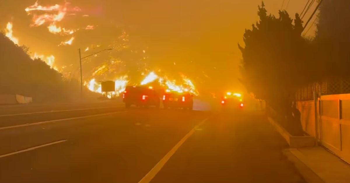 sandra lee video la fires heading toward malibu home watch