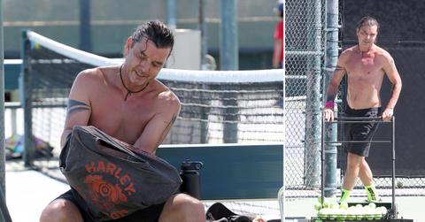 gavin rossdale at tennis practice