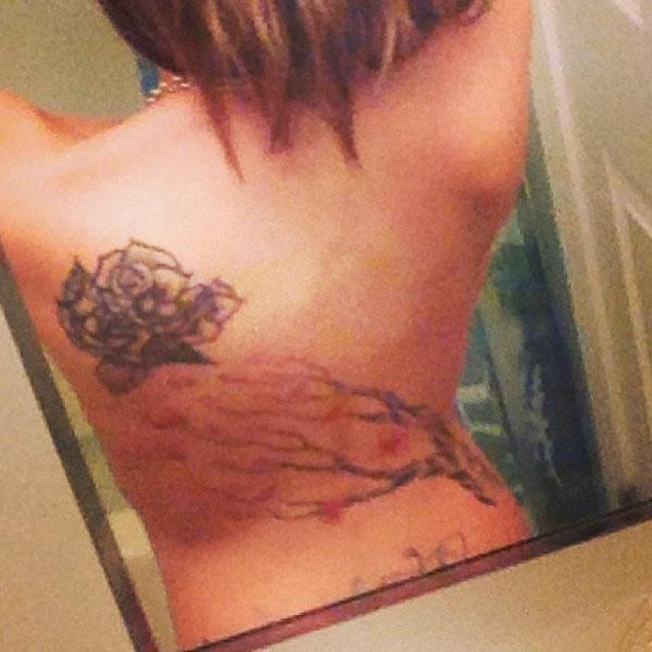 Jenelle evans back tattoo