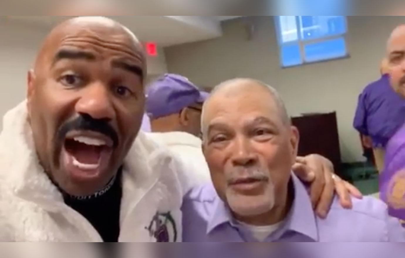 Steve Harvey Reunites With Omega Psi Phi Fraternity Brothers