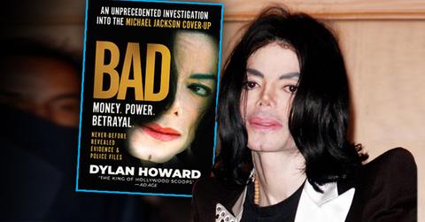 Inset of Michael Jackson Book BAD, Michael Jackson looking tired