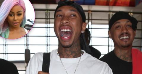 *EXCLUSIVE* Tyga cracks up as he arrives for a flight at LAX
