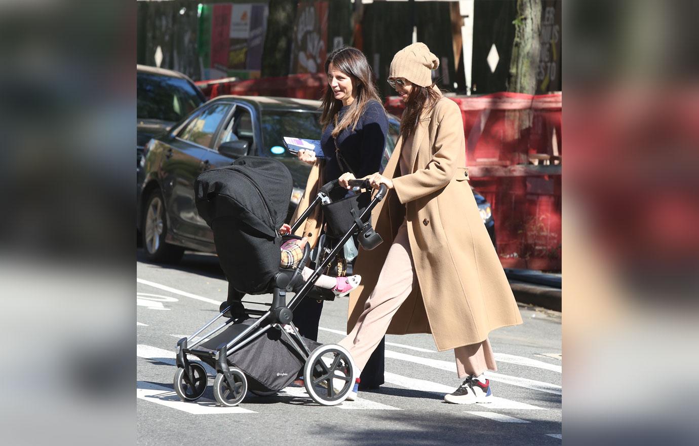 Irina Shayk out in the West Village With Daughter Lea