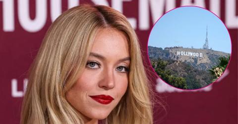 Photo of Sydney Sweeney and the Hollywood sign