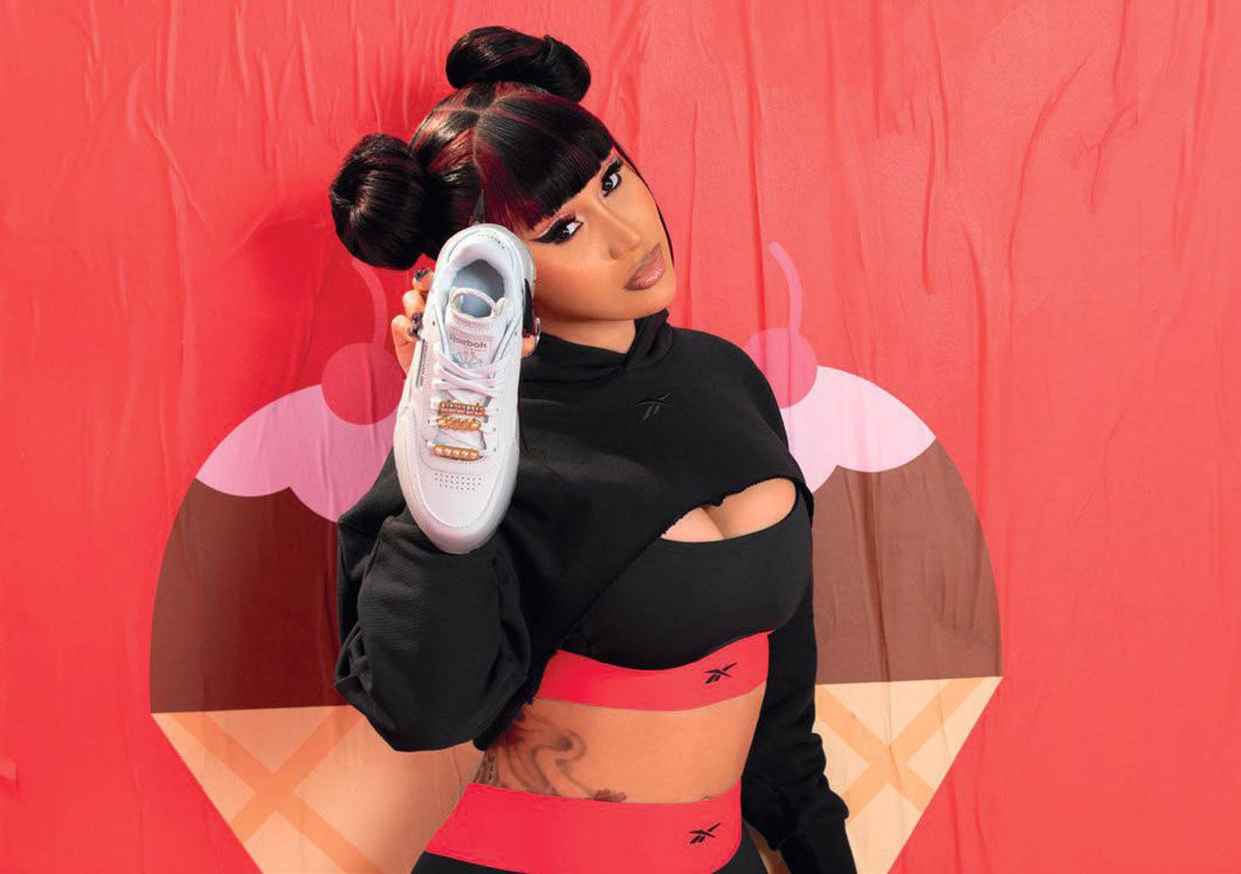 Cardi B Drops a '90s-Inspired Reebok Apparel Collection