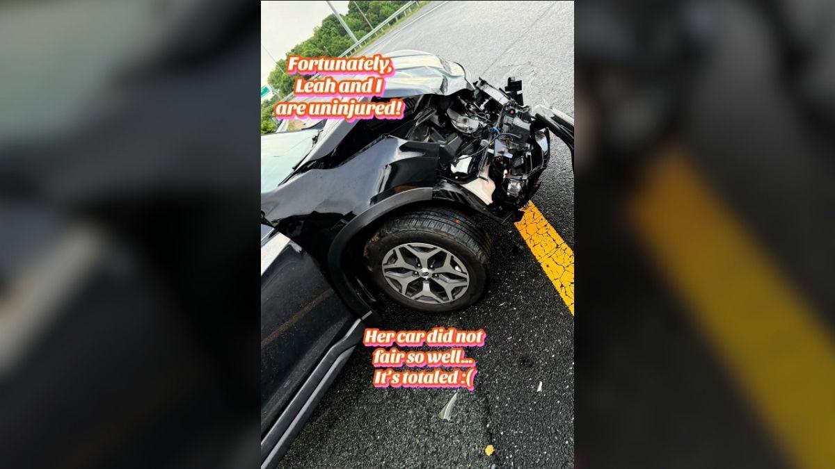 Photo of Kate Gosselin said her daughter's car was totaled in the accident.