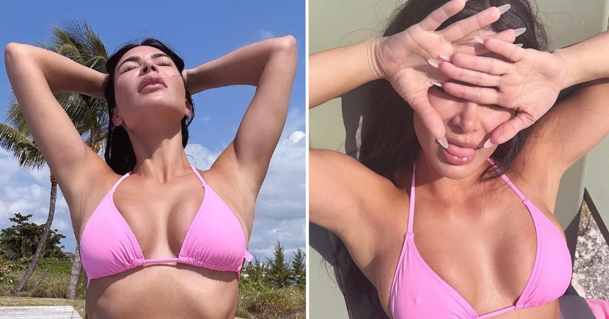 Kendall Jenner flaunts her bare butt in a thong bikini for new pics after  fans suspect she secretly got plastic surgery