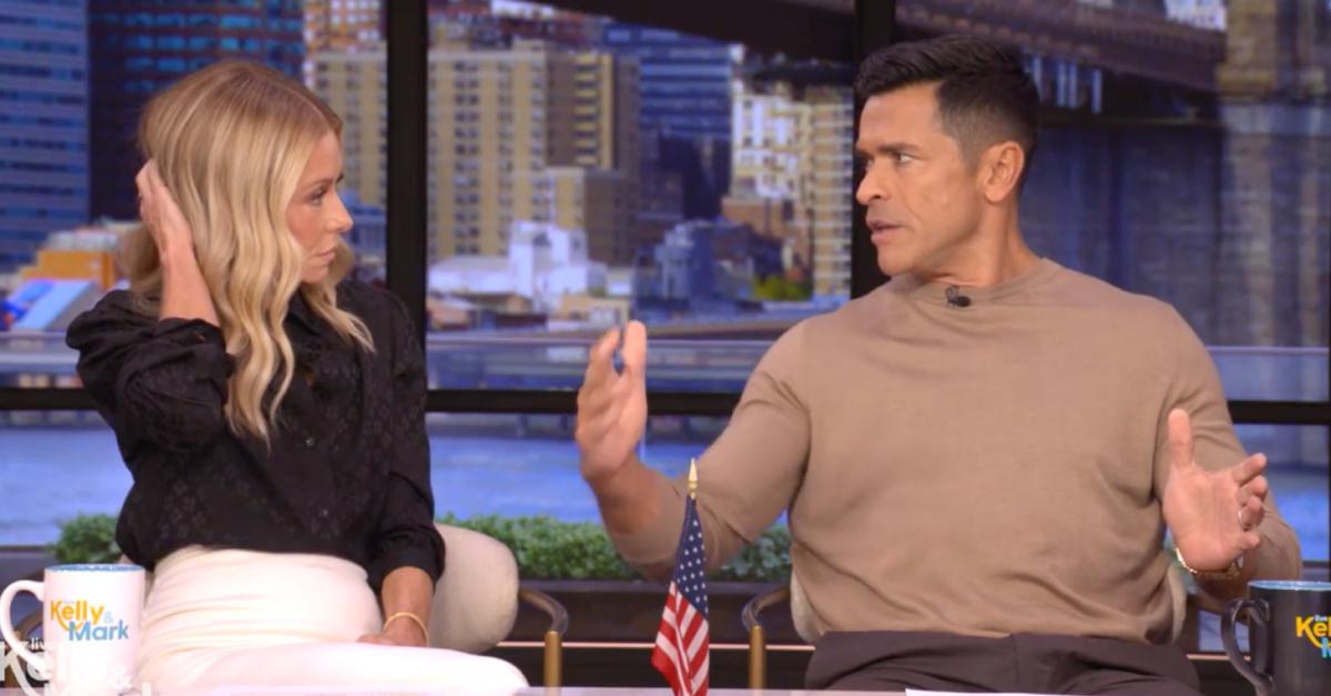 Image of Kelly Ripa joked about Mark Consuelos making sure not to 'disturb' their dog.