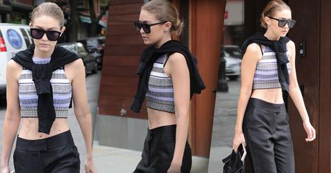 Scary skinny gigi hadid exposes midwaist