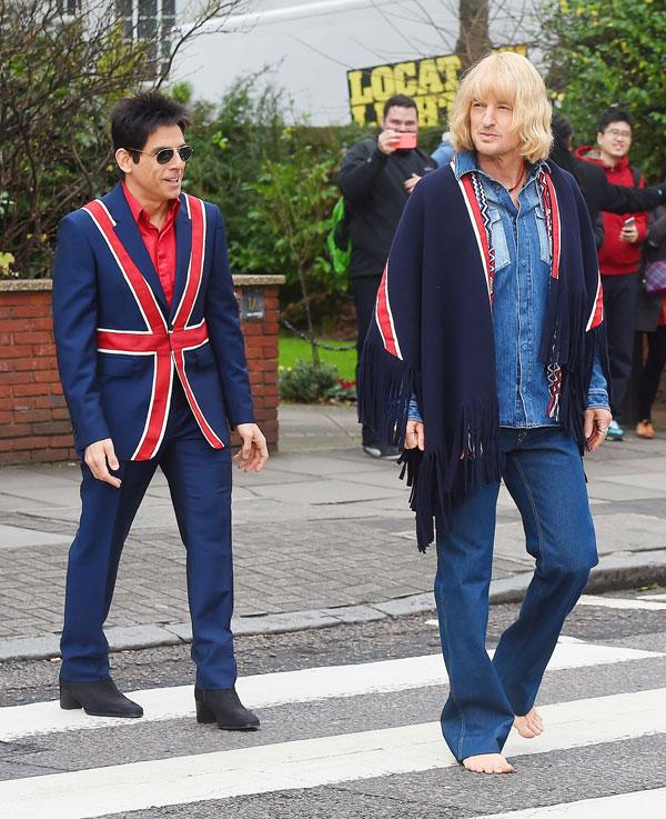 ben stiller owen wilson zoolander 2 beatles abbey road cover