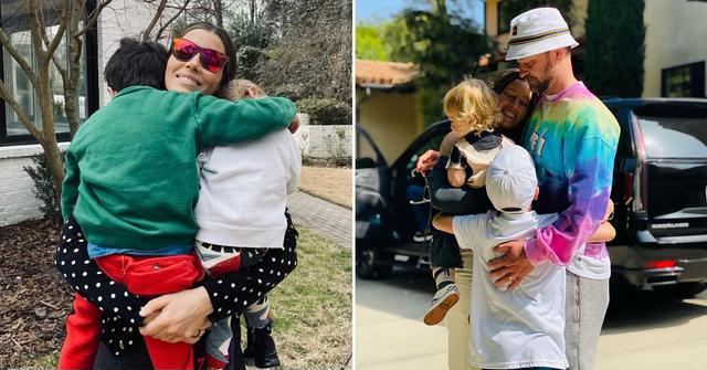 justin timberlake jessica biels cutest moments with their kids pp