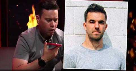 Podcast Host Jordan Harbinger with Inset of Billy McFarland in Federal Prison