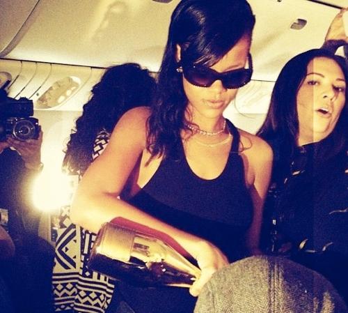 Rihanna Showers Fans, Journalists With Champagne and Diamonds on Her ...