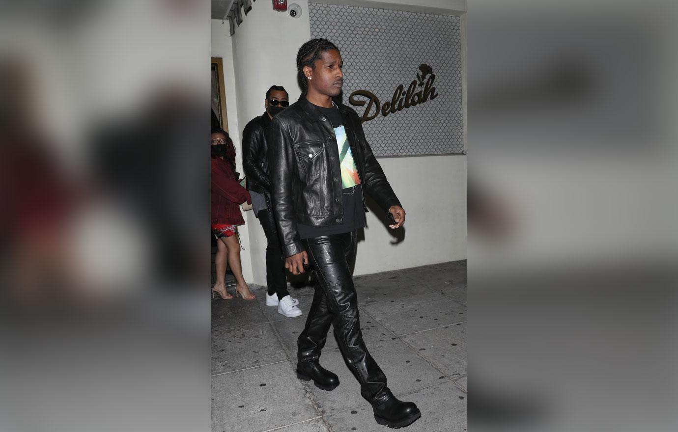 rihanna and adollarap rocky leave drakes party together