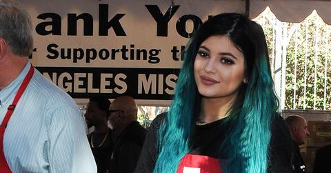 Kylie Jenner and her rumored boyfriend Tyga serve food at Los Angeles Mission