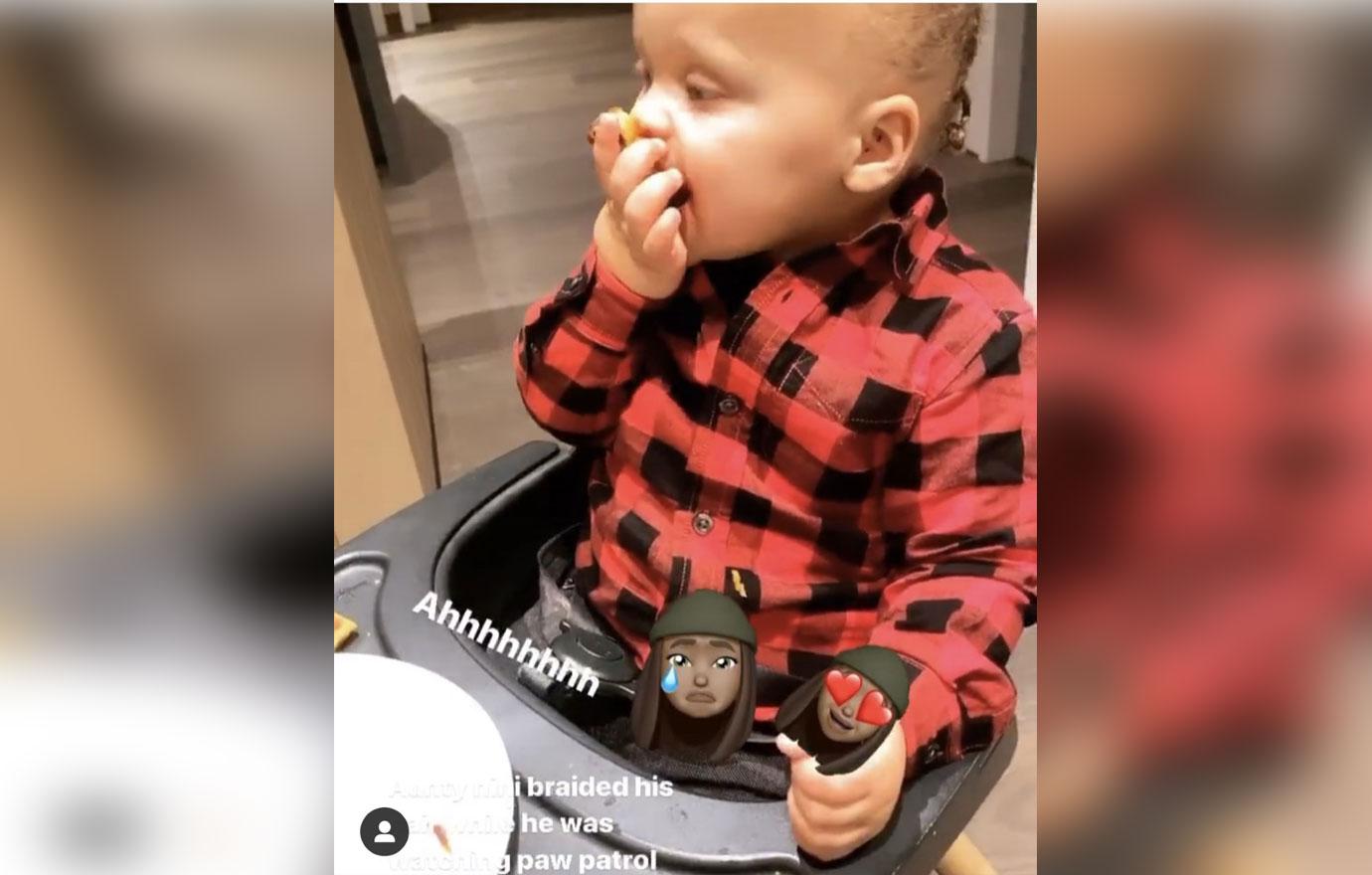 Ayesha Curry Shares Video Of Canon Jack After His Aunt Braided His Hair