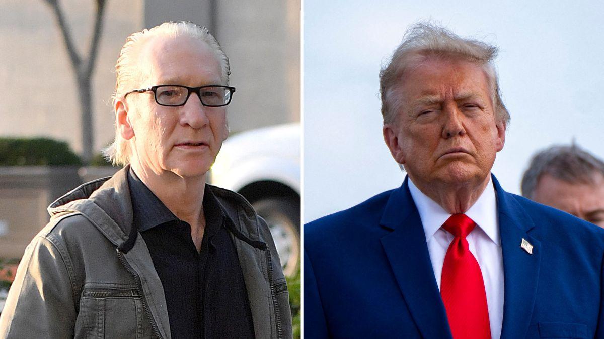 Photo of Bill Maher and Donald Trump.