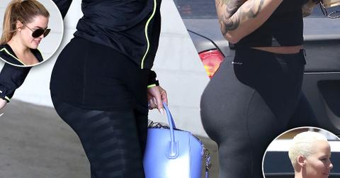 Amber rose khloe kardashian yoga pants booty (1)