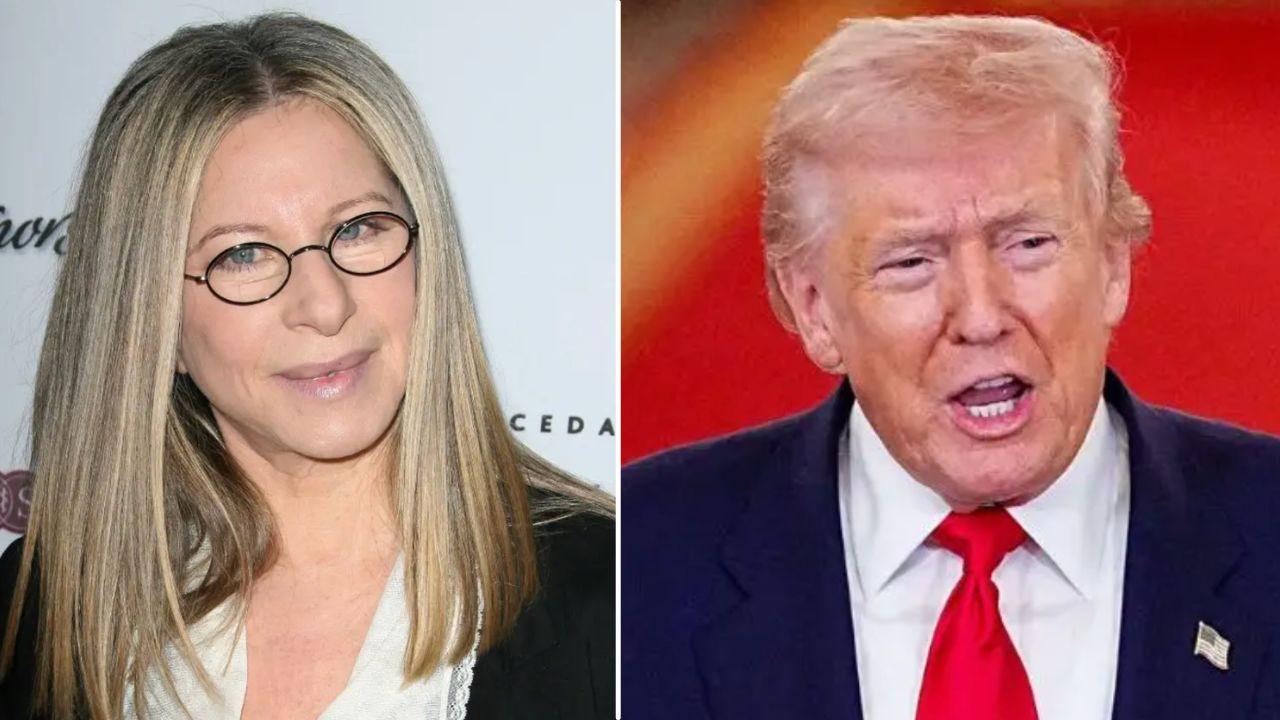 Image of Barbra Streisand and President Donald Trump