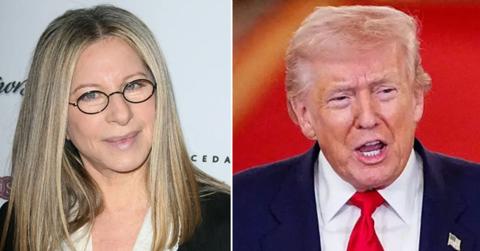 Image of Barbra Streisand and President Donald Trump