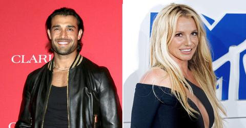 Split photo of Sam Asghari & Britney Spears