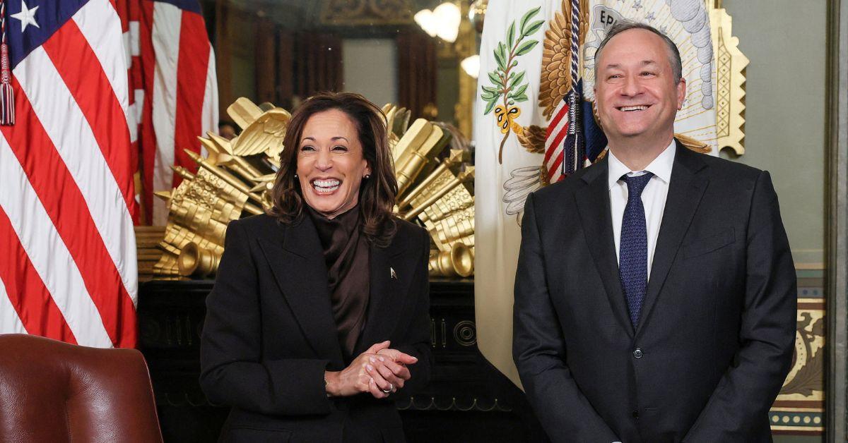 image of Kamala Harris wrote about Doug Emhoff's affair in her book. 