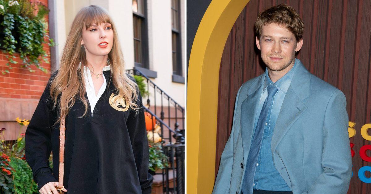 A photo of Taylor Swift and a photo of Joe Alwyn.