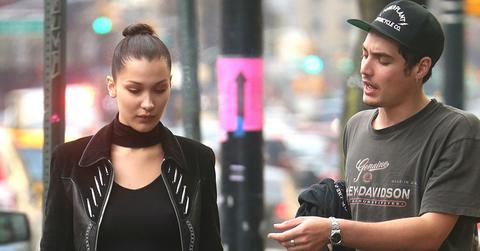 Bella Hadid puffs away in NYC