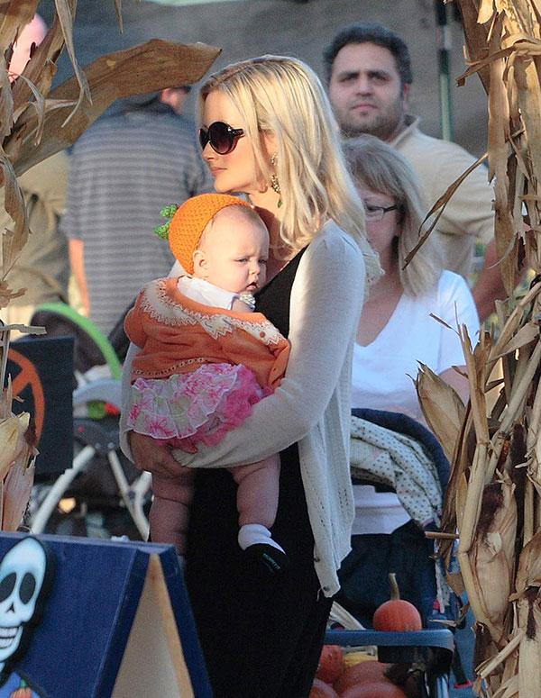 Holly Madison Rainbow Pumpkin Picking