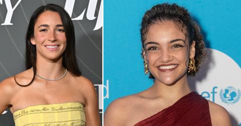 Split photo of Aly Raisman and Laurie Hernandez.