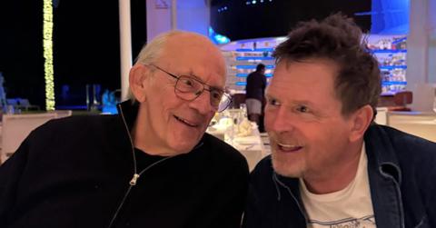 Photo of Christopher Lloyd and Michael J. Fox.