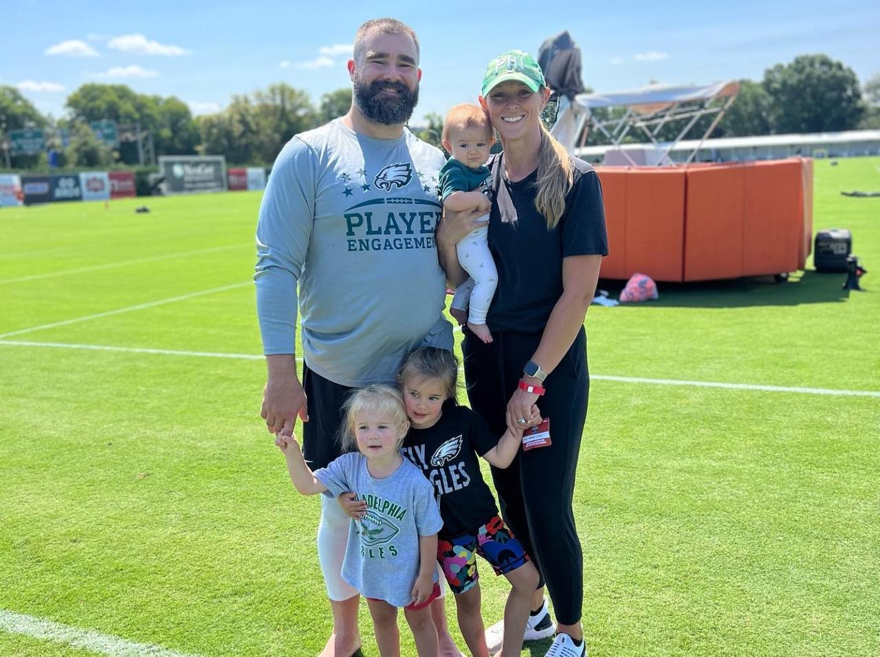 Jason Kelce's Cutest Moments With His & Wife Kylie's 3 Kids: Photos