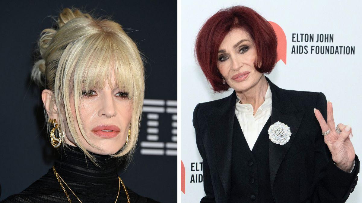 split photo of kelly osbourne and sharon osbourne