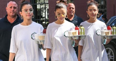 Selena Gomez Gets Coffee On Labor Day