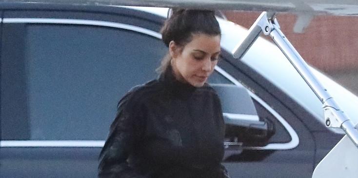 Kim Kardashian keeps it casual as she hops on a jet on Mother&#8217;s Day