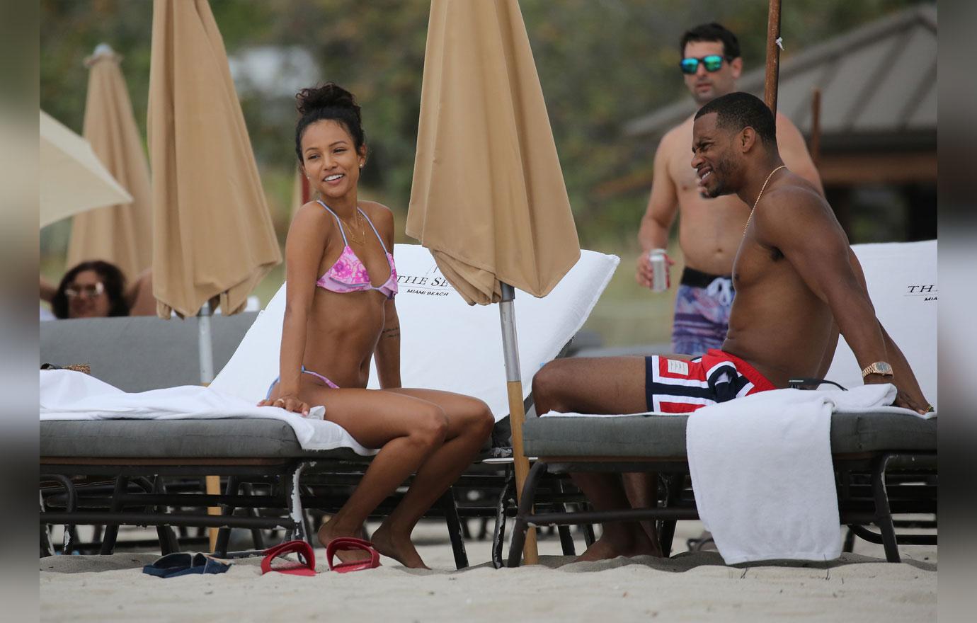 Victor Cruz & Karrueche Tran Spend New Year's Eve at the Beach: Photo  4203960, Bikini, Karrueche Tran, Shirtless, Victor Cruz Photos