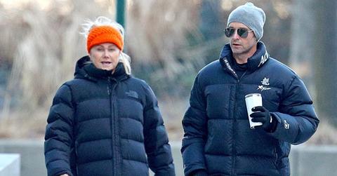 Hugh jackman dog walking wife