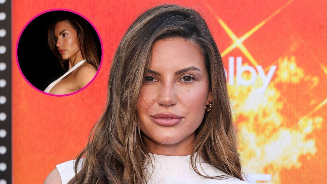Image of Iris Kendall wowed in a halter-style white dress on her instagram.