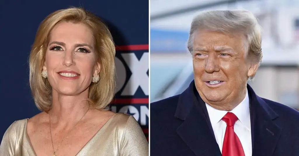 Composite photo of of Laura Ingraham and Donald Trump